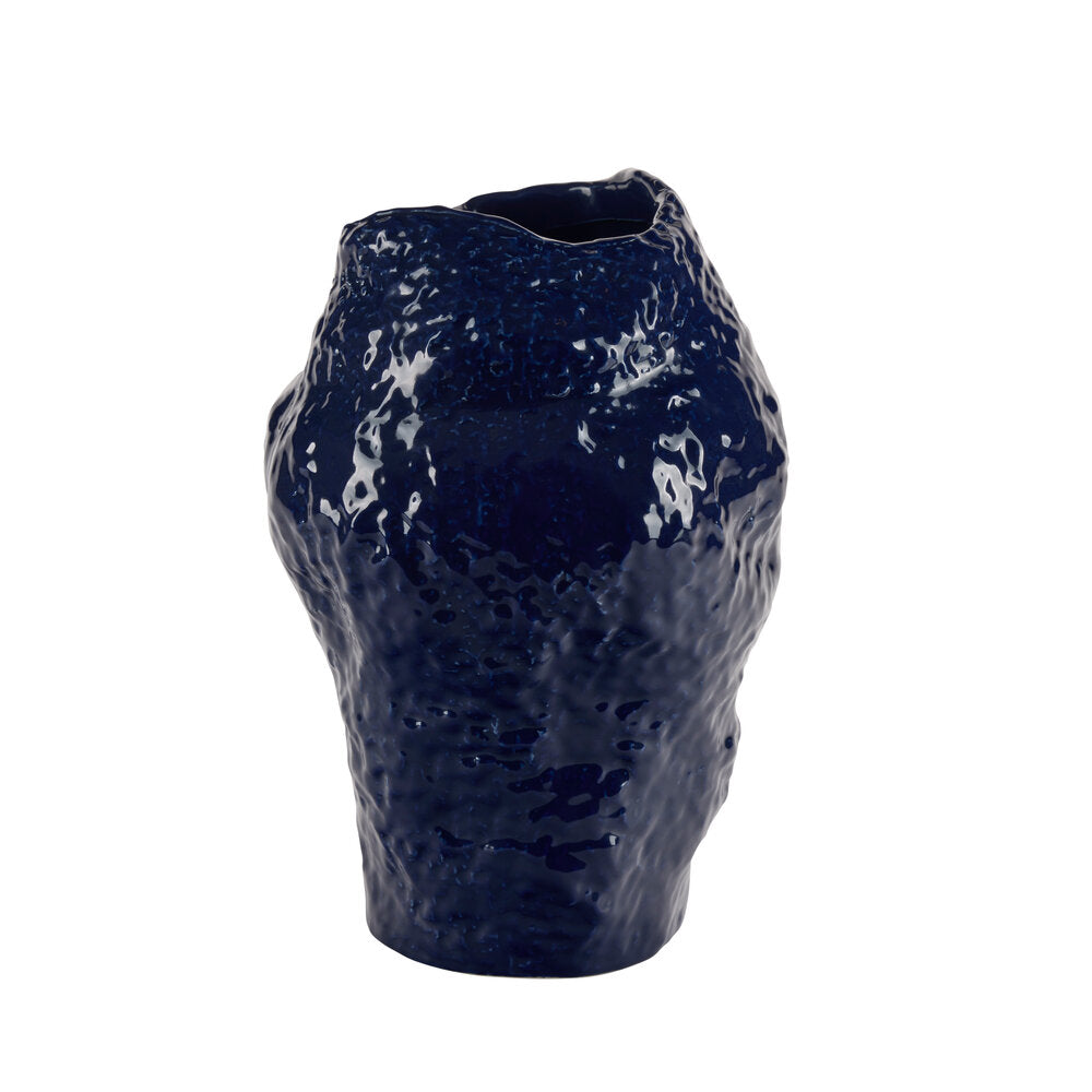 Vase organisk, blå - H26,5